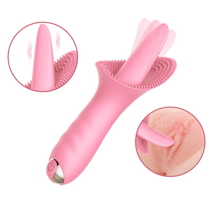 10 Vibraring Mode 2 In 1 Waterproof Stimulation Silicone Vibrator