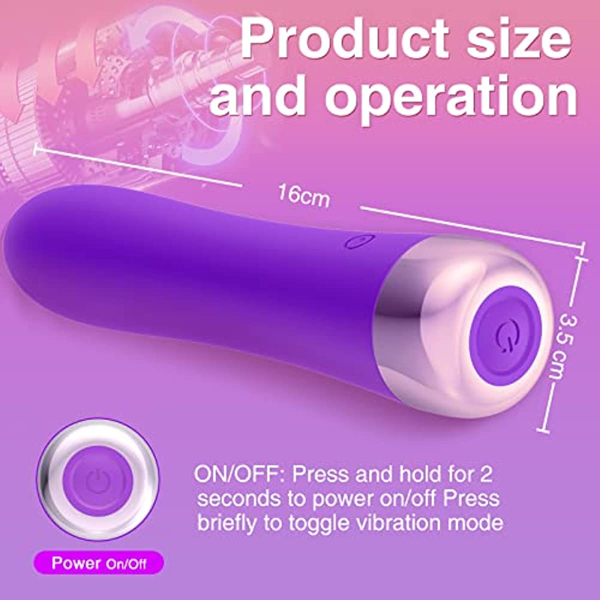 6.29 Inch Mini Vibrators - 10 Powerful Vibrating Modes Super Quiet Dido Vibrators