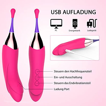 Double Head Vibrators with 8 Frequency Modes Rechargeable G-Spot Vibrators