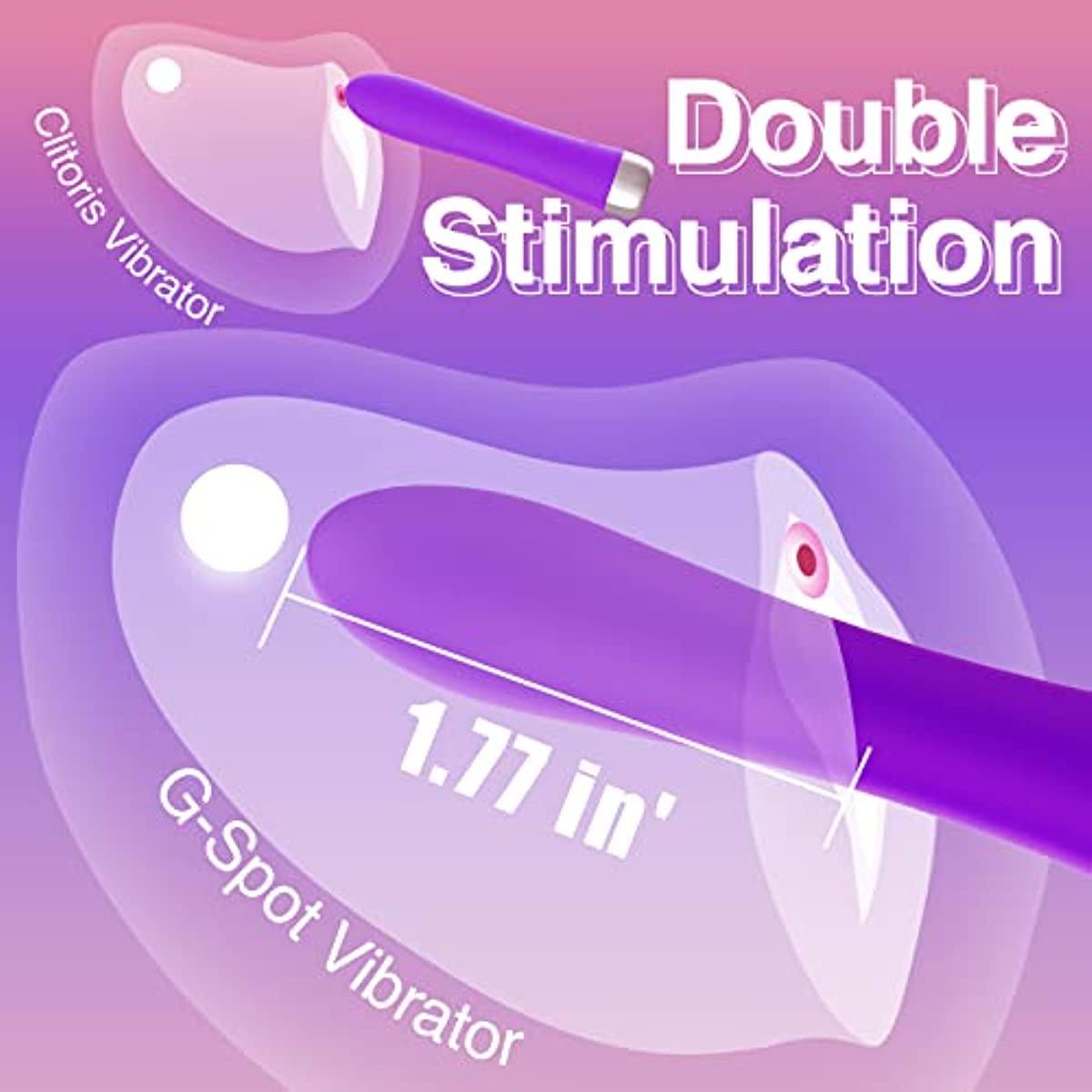 6.29 Inch Mini Vibrators - 10 Powerful Vibrating Modes Super Quiet Dido Vibrators