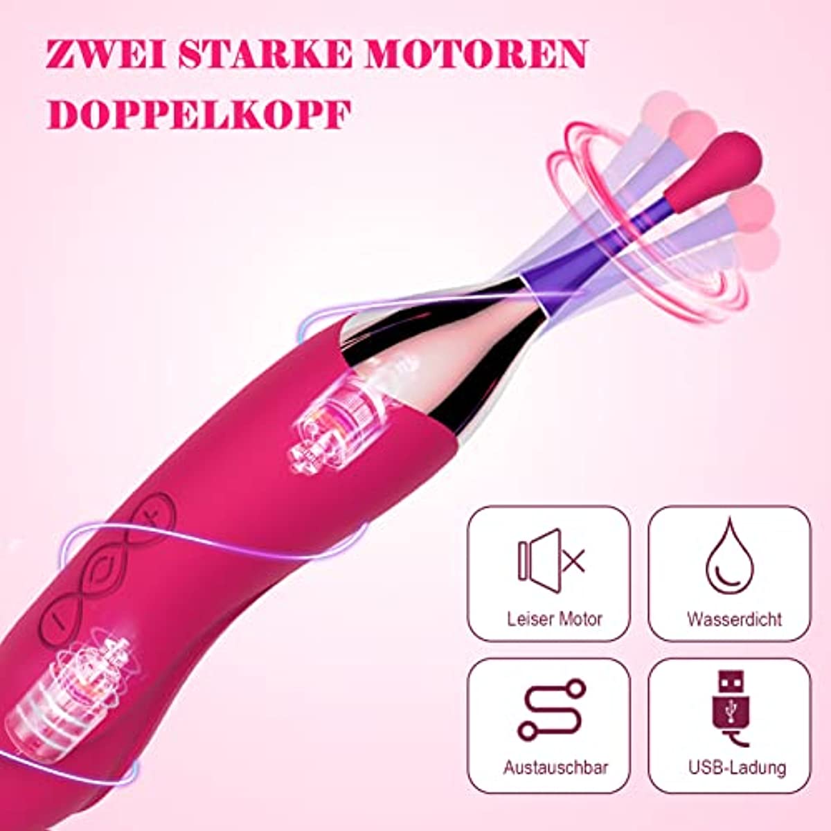 Double Head Vibrators with 8 Frequency Modes Rechargeable G-Spot Vibrators