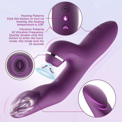 GANJ | 3 in 1 Stimulation Rabbit Vibrator with Heating