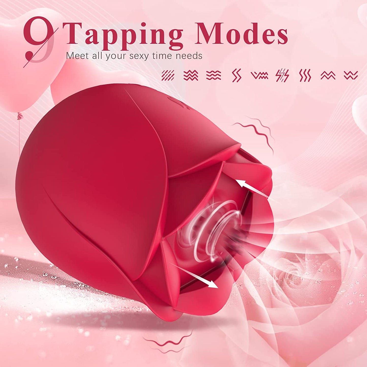 Rose Clitoral & Nipple Mini Size Tapping Stimulator