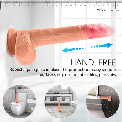 8.7in 4 in 1 Vibrating Hand-free Super Realistic  Dildo