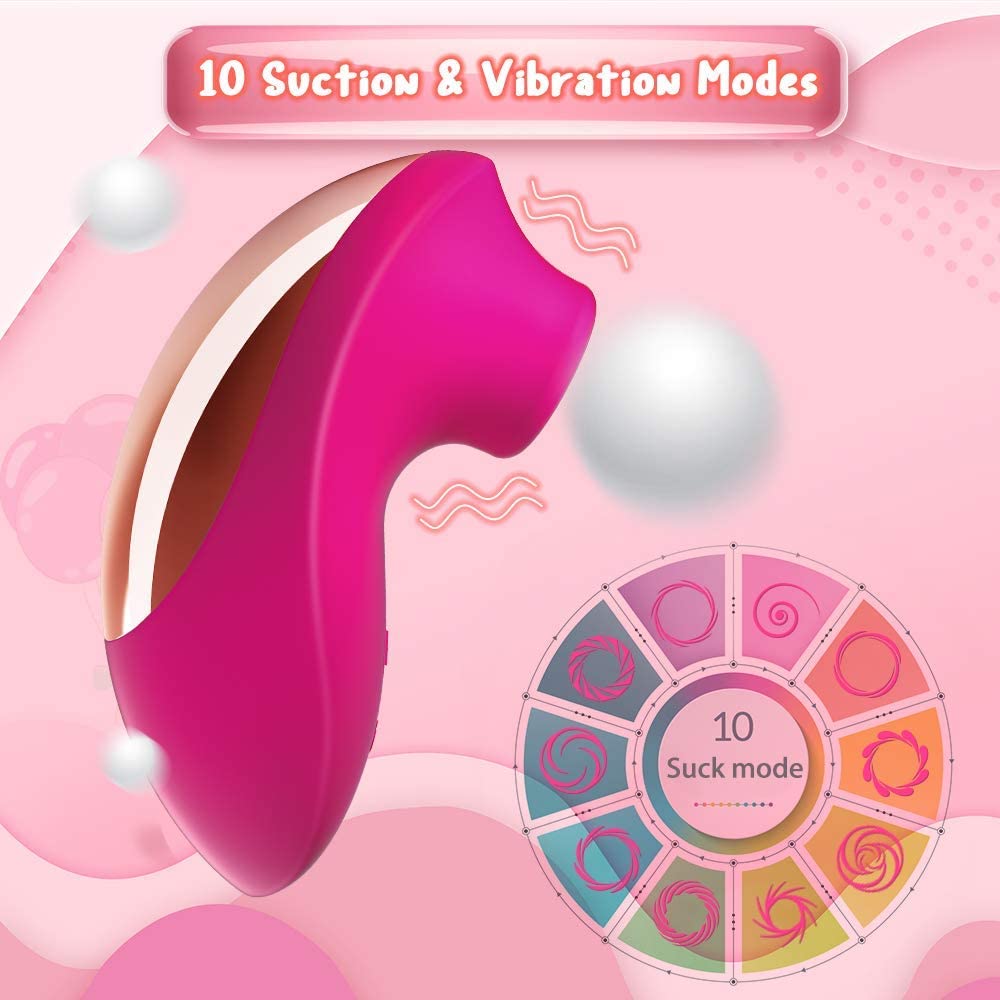 Portable Suction Silicone Nipple & Clit Vibrator