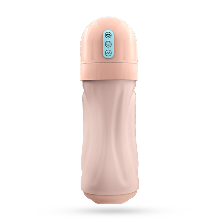 Enlarged Size Realistic Textured Sucking  Vibration Stroker